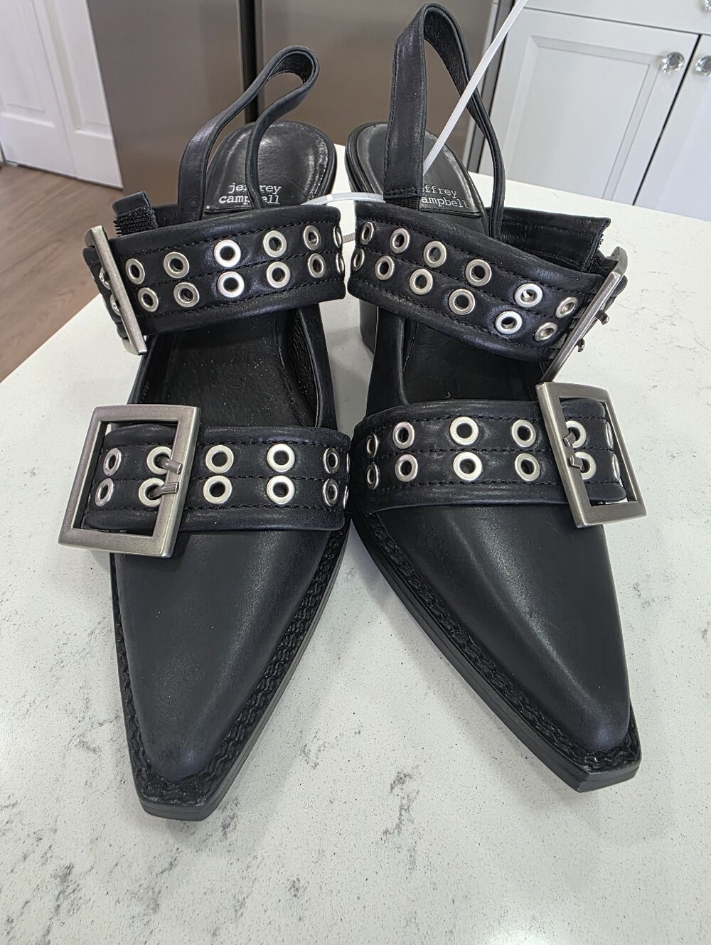 Jeffrey Campbell Carlie Slingback Pumps Black Size 7